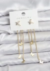 Kelebek Model Gold Renk Pirinç Sallantılı Kadın Küpe