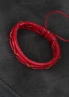 Kırmızı Renk İpli Yeni Sezon Deri Erkek Bileklik