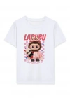 Kız Labubu Çocuk Baskılı T-Shirt - Beyaz