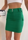 Körüklü cep etek yeşil s24904