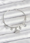 Kuğu Charmlı Gümüş Renk Kadın Bileklik