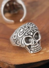 Kuru Kafalı Gümüş Renk Erkek Yüzük