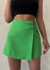 Kuş gözü şort etek yeşil s25819