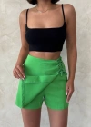 Kuş gözü şort etek yeşil s25819