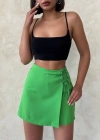 Kuş gözü şort etek yeşil s25819