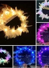 Led Işıklı Rengarenk Yanan 3 Fonksiyonlu Otrişli Parti Tacı Pembe Renk 12x12 cm NessiWorld