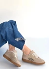 Lendo Bej Süet Bağcıklı Spor Ayakkabı