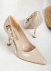 Lesia Bej Rugan Topuklu Ayakkabı
