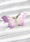 Lila Renk Kelebek Model Broş