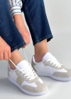 Lunga Beyaz Cilt Bağcıklı Spor Ayakkabı