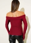 Madonna Çapraz Yaka Bluz Bordo t4331