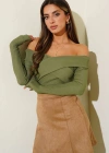 Madonna Çapraz Yaka Bluz Yeşil t4331