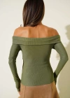 Madonna Çapraz Yaka Bluz Yeşil t4331