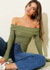 Madonna Yaka Düğmeli Bluz yeşil t4329
