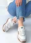 Marje Beyaz Cilt Bağcıklı Spor Ayakkabı