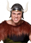 Mega Boynuzlu Viking Ivar Kaskı Eskitilmiş Desen Gümüş Renk