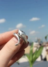 Metal Yılan Figürlü Ayarlamalı Antik Yüzük