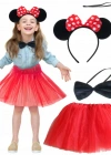 Minnie Mouse Kostüm Seti Etek Taç Kuyruk Papyon Gösteri Seti