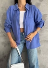 Modal oversize cepli gömlek