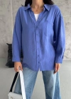 Modal oversize cepli gömlek