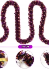 Mor Turuncu Renk 4 cm Genişlik Garland Çift Renk Sim Süs 180 cm