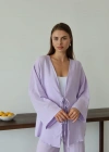 Müslin kumaş kimono lila pt