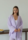 Müslin kumaş kimono lila pt