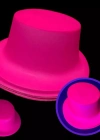 Neon Partisi Pembe Renk Plastik Fötr Şapka