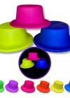 Neon Partisi Pembe Renk Plastik Fötr Şapka