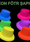 Neon Partisi Sarı Renk Plastik Fötr Şapka