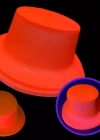 Neon Partisi Turuncu Renk Plastik Fötr Şapka