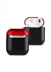 Newface Airpods 2 (2.nesil) 3in1 Kılıf - Siyah-Kırmızı