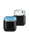 Newface Airpods 2 (2.nesil) 3in1 Kılıf - Siyah-Mavi