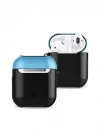 Newface Airpods 2 (2.nesil) 3in1 Kılıf - Siyah-Mavi