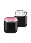 Newface Airpods 2 (2.nesil) 3in1 Kılıf - Siyah-Pembe
