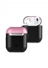 Newface Airpods 2 (2.nesil) 3in1 Kılıf - Siyah-Pembe