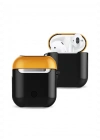 Newface Airpods 2 (2.nesil) 3in1 Kılıf - Siyah-Sarı