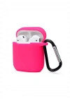 Newface Airpods 2 (2.nesil) Sert Silikon Kılıf - Pembe