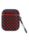 Newface Airpods 2 (2.nesil) Spor Delikli Kılıf - Siyah-Kırmızı