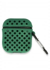 Newface Airpods 2 (2.nesil) Spor Delikli Kılıf - Yeşil-Siyah