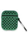 Newface Airpods 2 (2.nesil) Spor Delikli Kılıf - Yeşil-Siyah