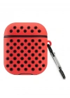 Newface Airpods 3 (3.nesil) Spor Delikli Kılıf - Kırmızı-Siyah