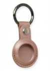 Newface Airtag Anahtarlık Deri Kılıf - Rose Gold