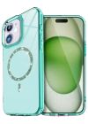 Newface Apple iPhone 11 Live Diamond Magsafe Kapak - Yeşil
