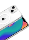 Newface Apple iPhone 14 Combo Sert Şeffaf Magsafe Kapak - Şeffaf