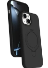 Newface Apple iPhone 14 Regal Magsafe Standlı Kapak - Siyah