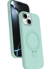 Newface Apple iPhone 14 Regal Magsafe Standlı Kapak - Su Yeşili