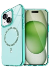 Newface Apple iPhone 15 Live Diamond Magsafe Kapak - Yeşil