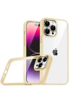 Newface Apple iPhone 15 Pro Max Razer Lensli Silikon - Gold