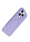 Newface Apple iPhone 15 Pro Max Regal Magsafe Standlı Kapak - Lila